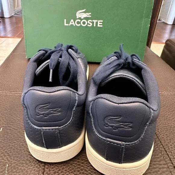 Lacoste Womens Carnaby EVO119 Navy/Off white shoes - Picture 3 of 12